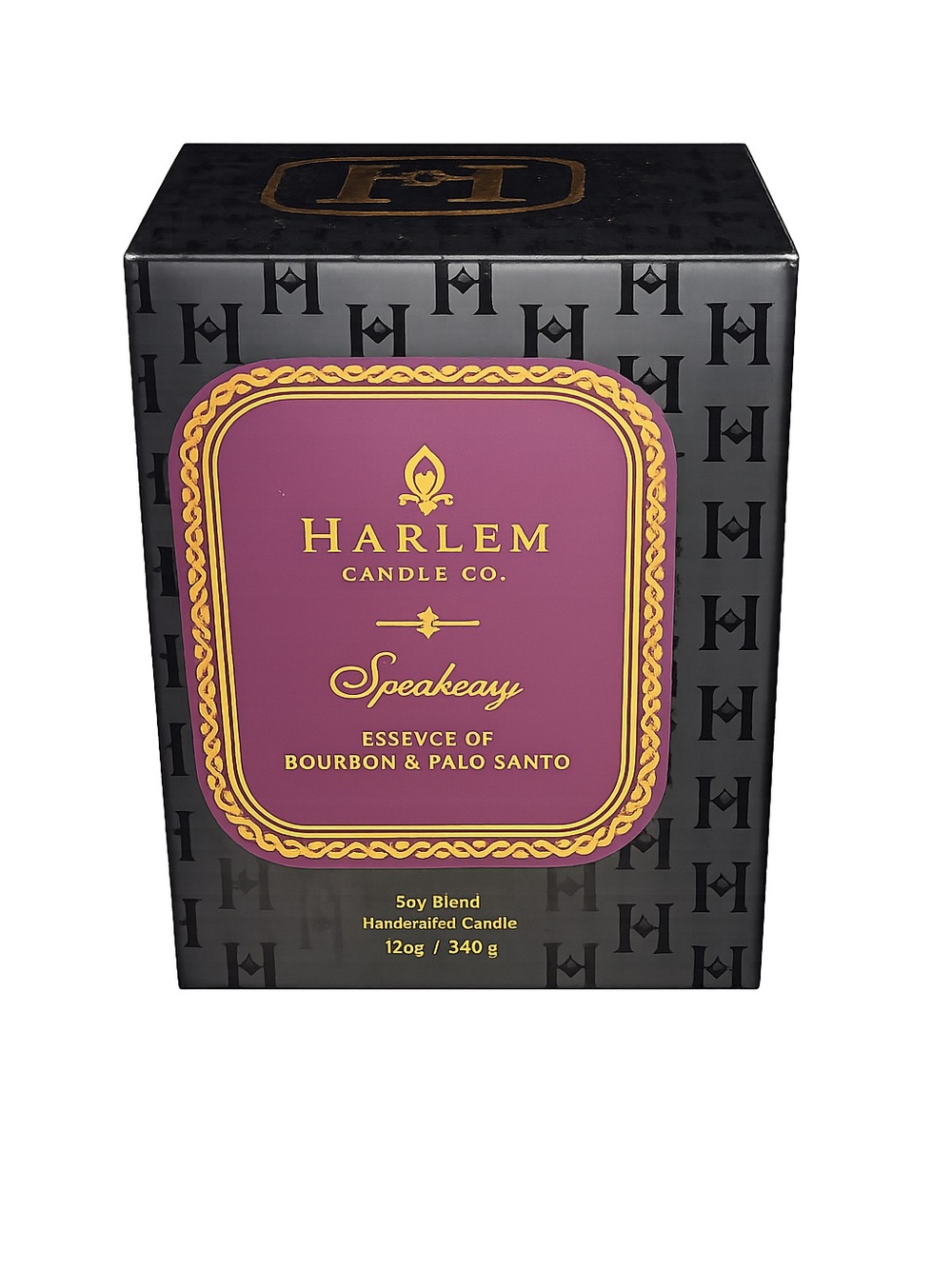 Harlem Candle Co. Speakeasy Candle – Bourbon & Palo Santo – 11 oz / 340g – 3-Wic